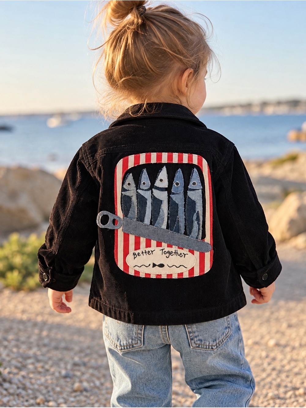 Toddler Sardine Jacket 3T Handmade Denim Appliqué Shacket Fall